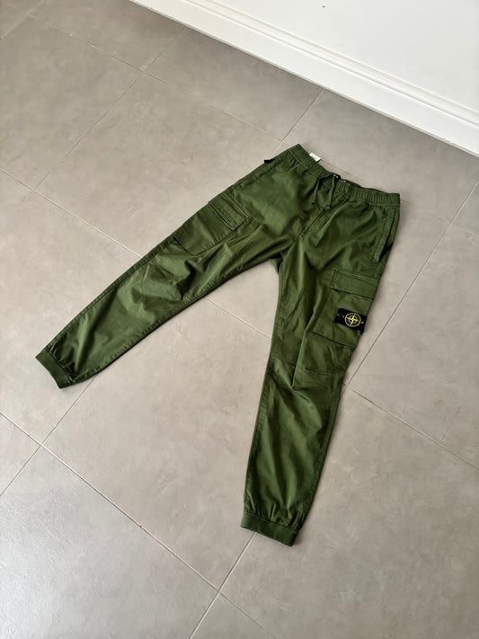 Stone Island Sateen Cargo Pants (Olive)