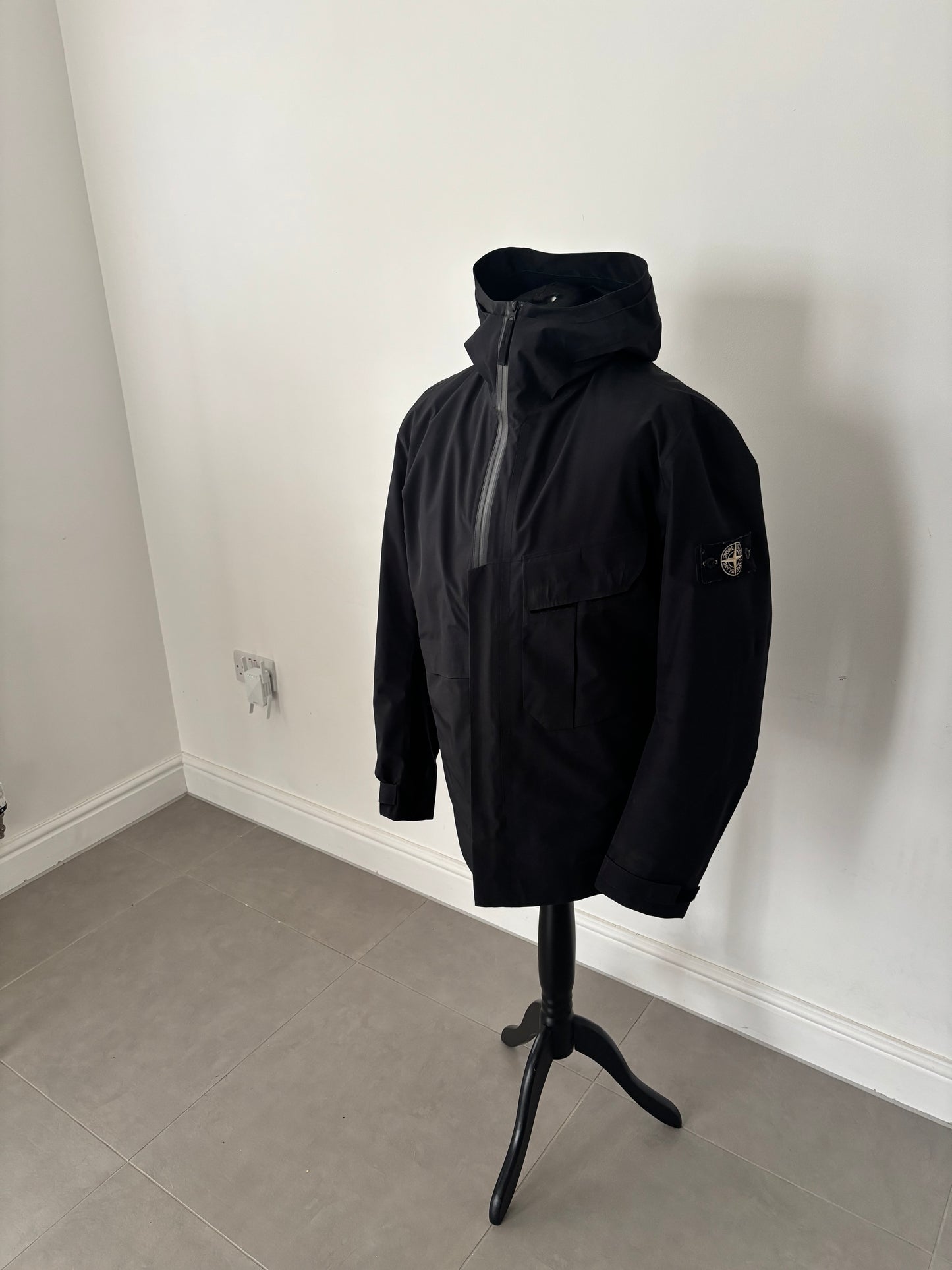 Stone Island Tank Shield Featuring Multi Layer Fusion Technology (Black)