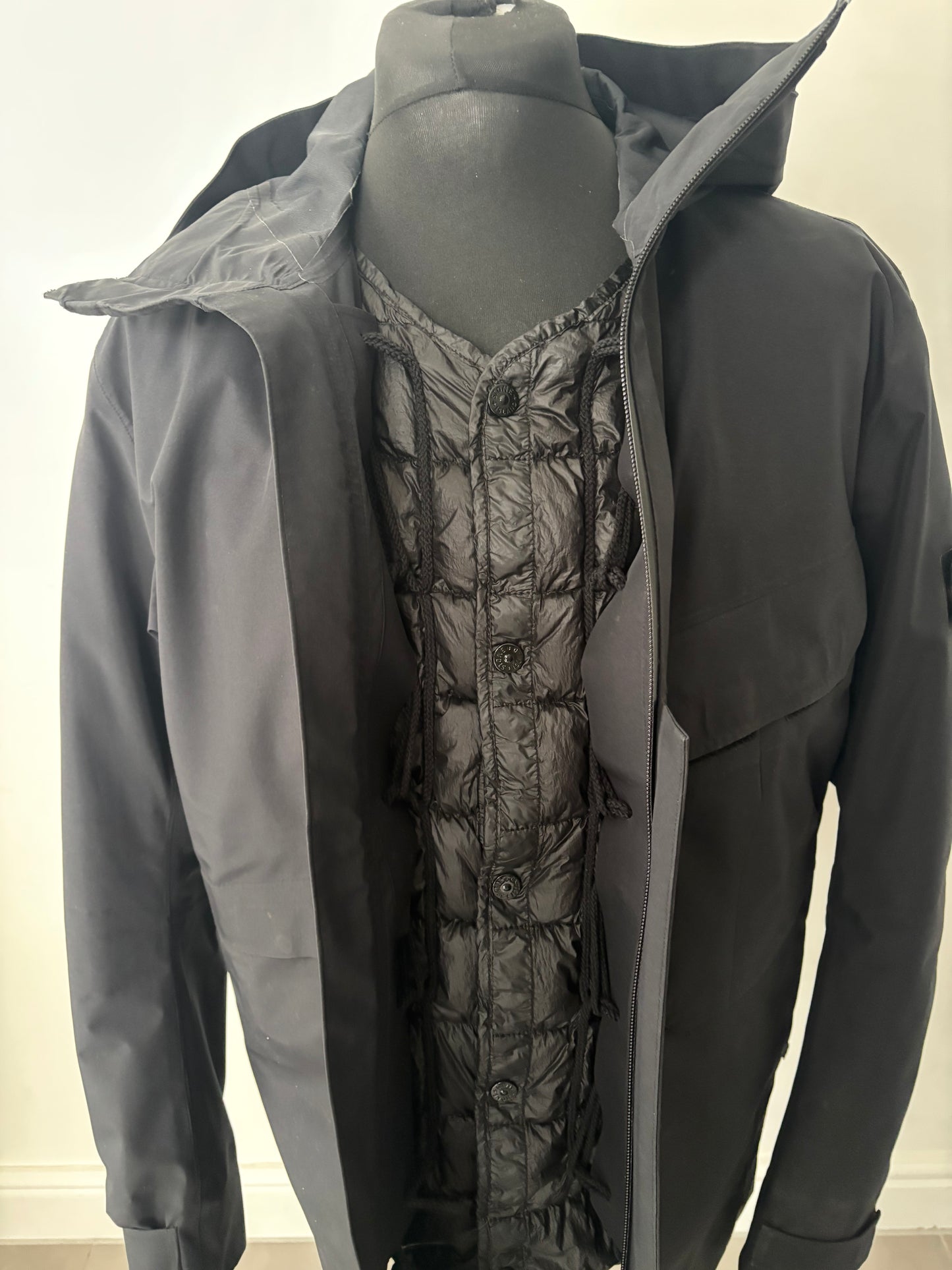Stone Island Tank Shield Featuring Multi Layer Fusion Technology (Black)