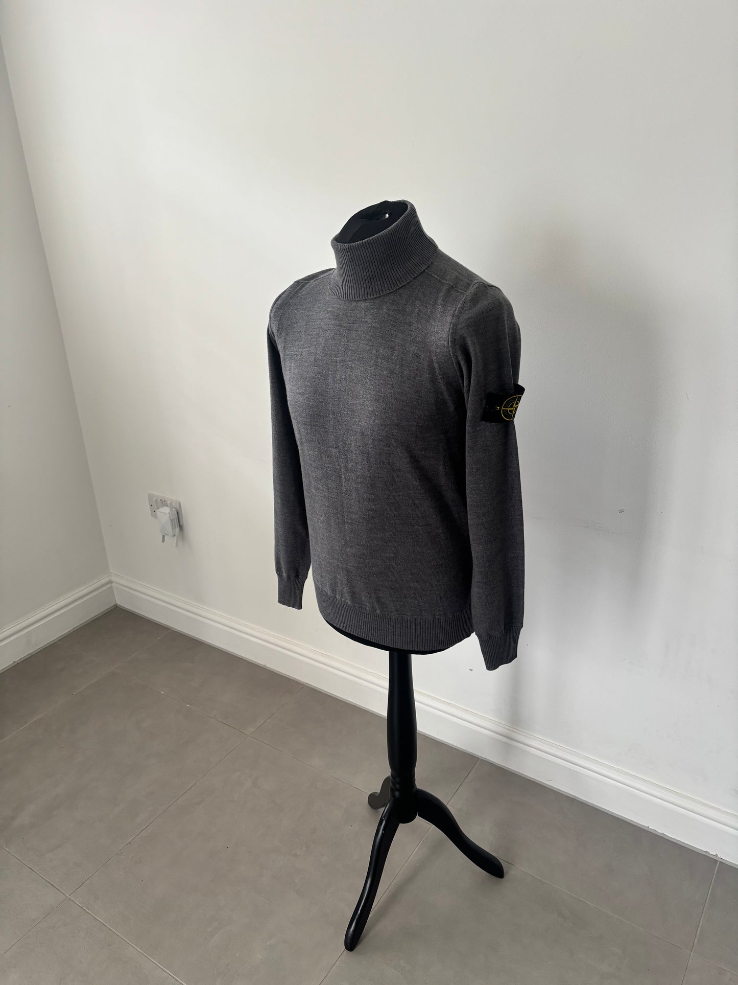 Stone Island Wool Roll Neck (Dark Grey)