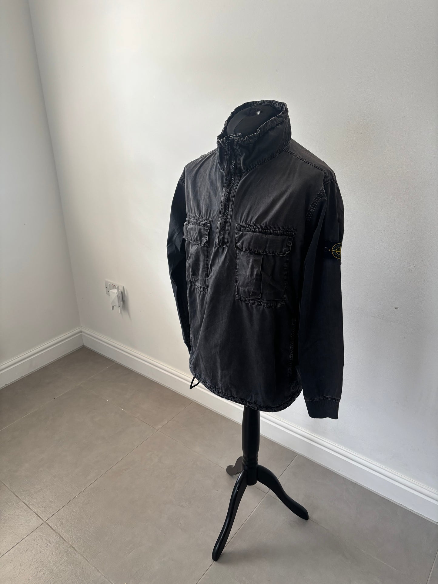 Stone Island Half Zip Smock (Black)