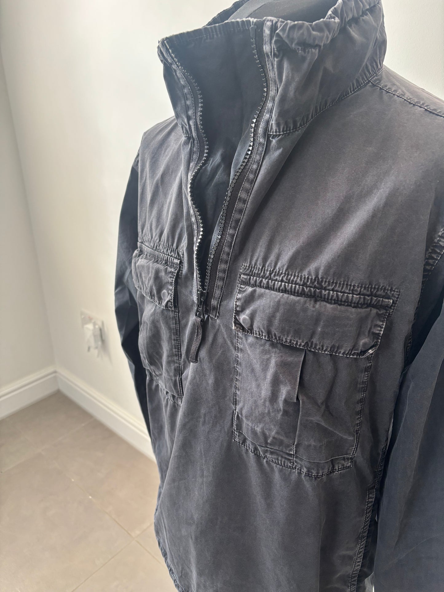 Stone Island Half Zip Smock (Black)