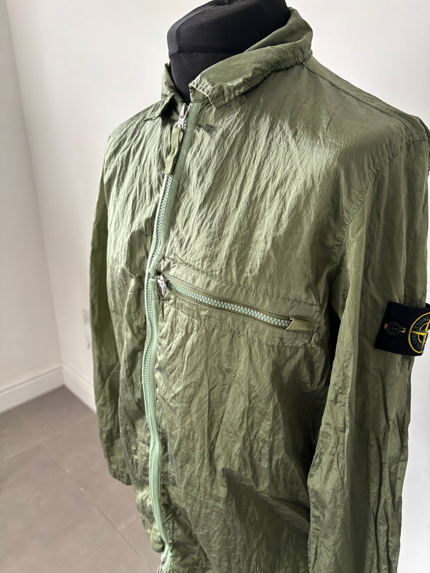 Stone Island Econyl Nylon Metal Overshirt (Sage)
