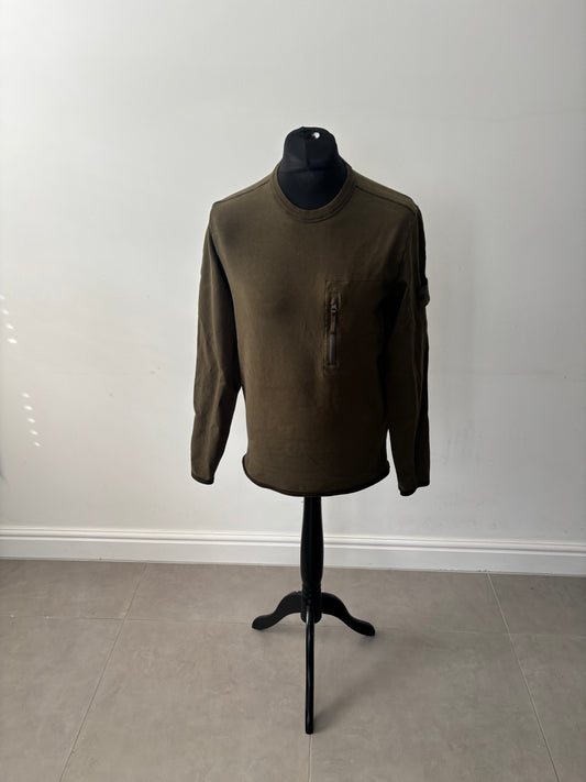 Stone Island Ghost Sweatshirt W/ Chest Pocket (Olive)