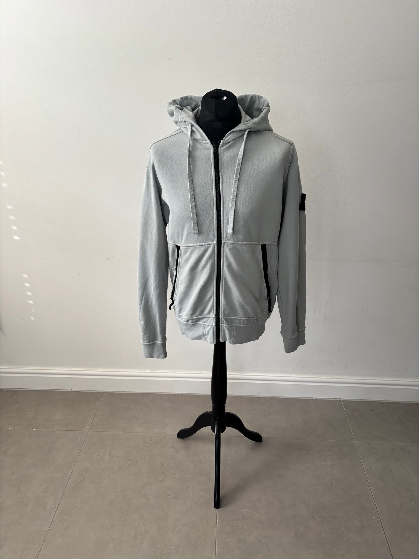 Stone Island Zip Up Hoodie (Stone)