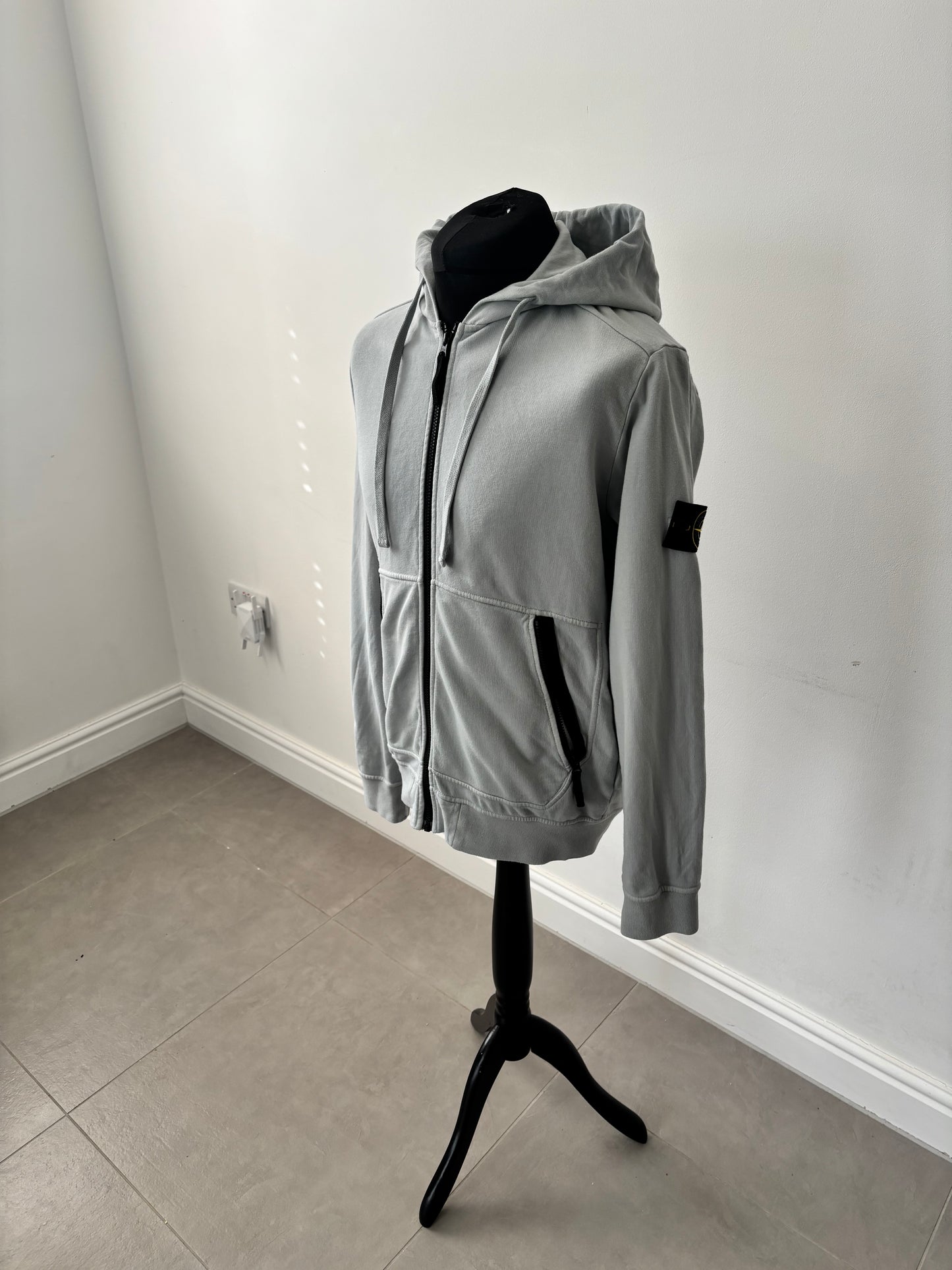 Stone Island Zip Up Hoodie (Stone)