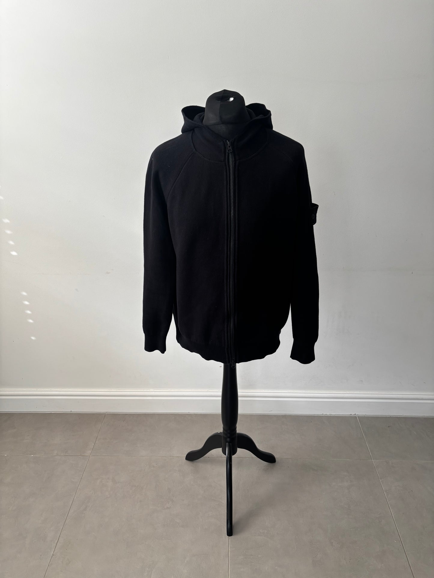 Stone Island Ghost Hooded Cardigan (Black)