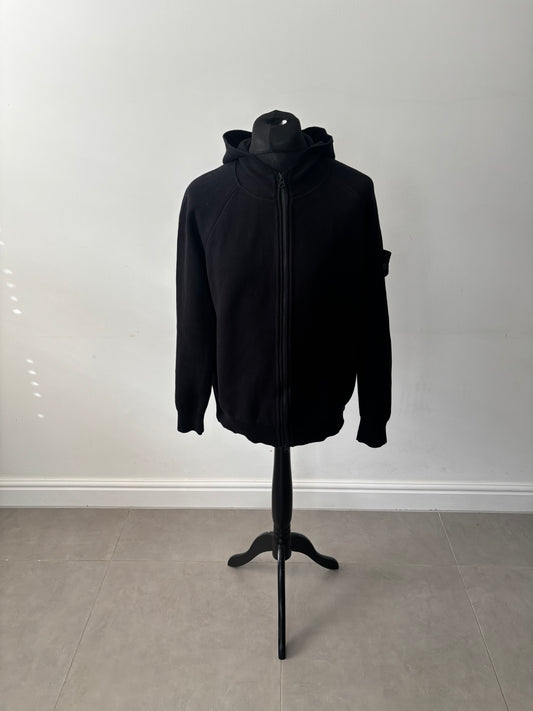 Stone Island Ghost Hooded Cardigan (Black)