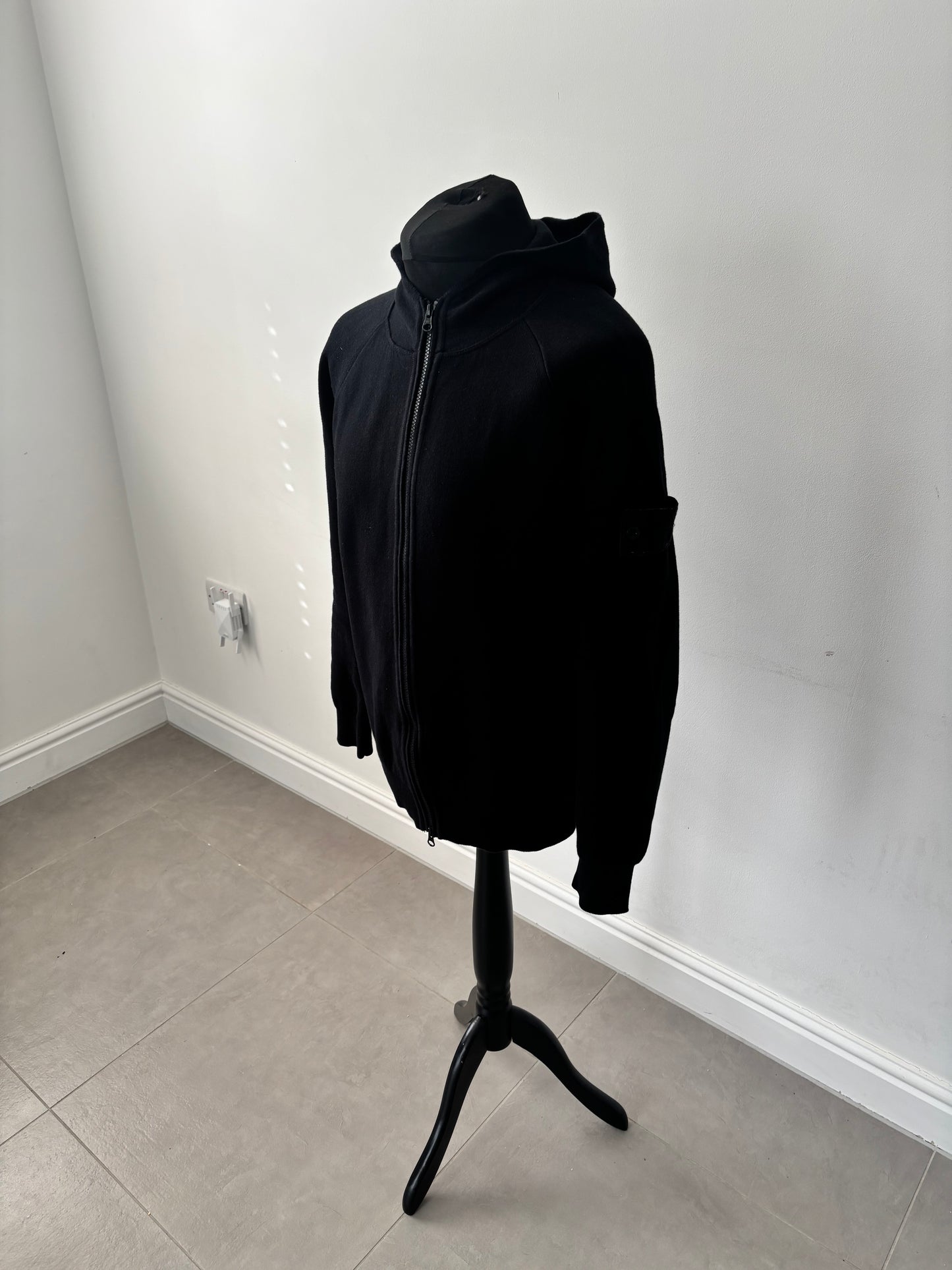 Stone Island Ghost Hooded Cardigan (Black)
