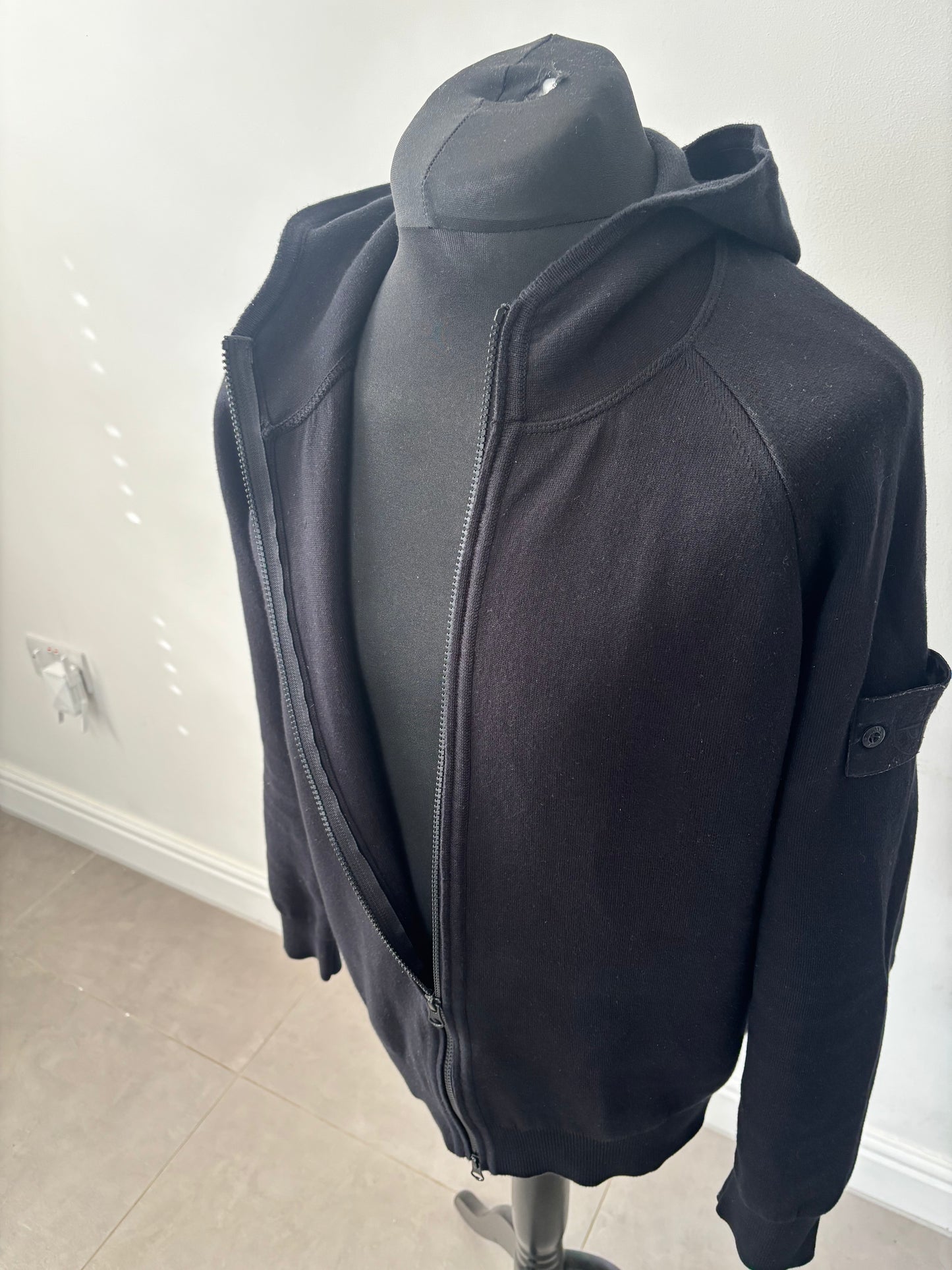 Stone Island Ghost Hooded Cardigan (Black)