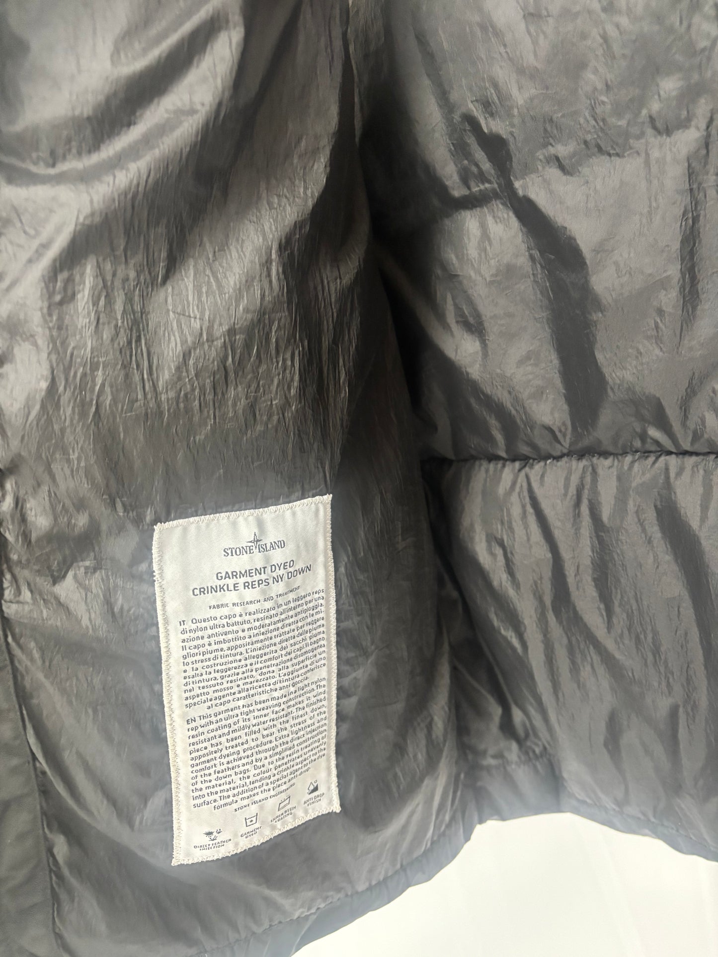 Stone Island Garment Dyed Crinkle Reps NY Down (Black)