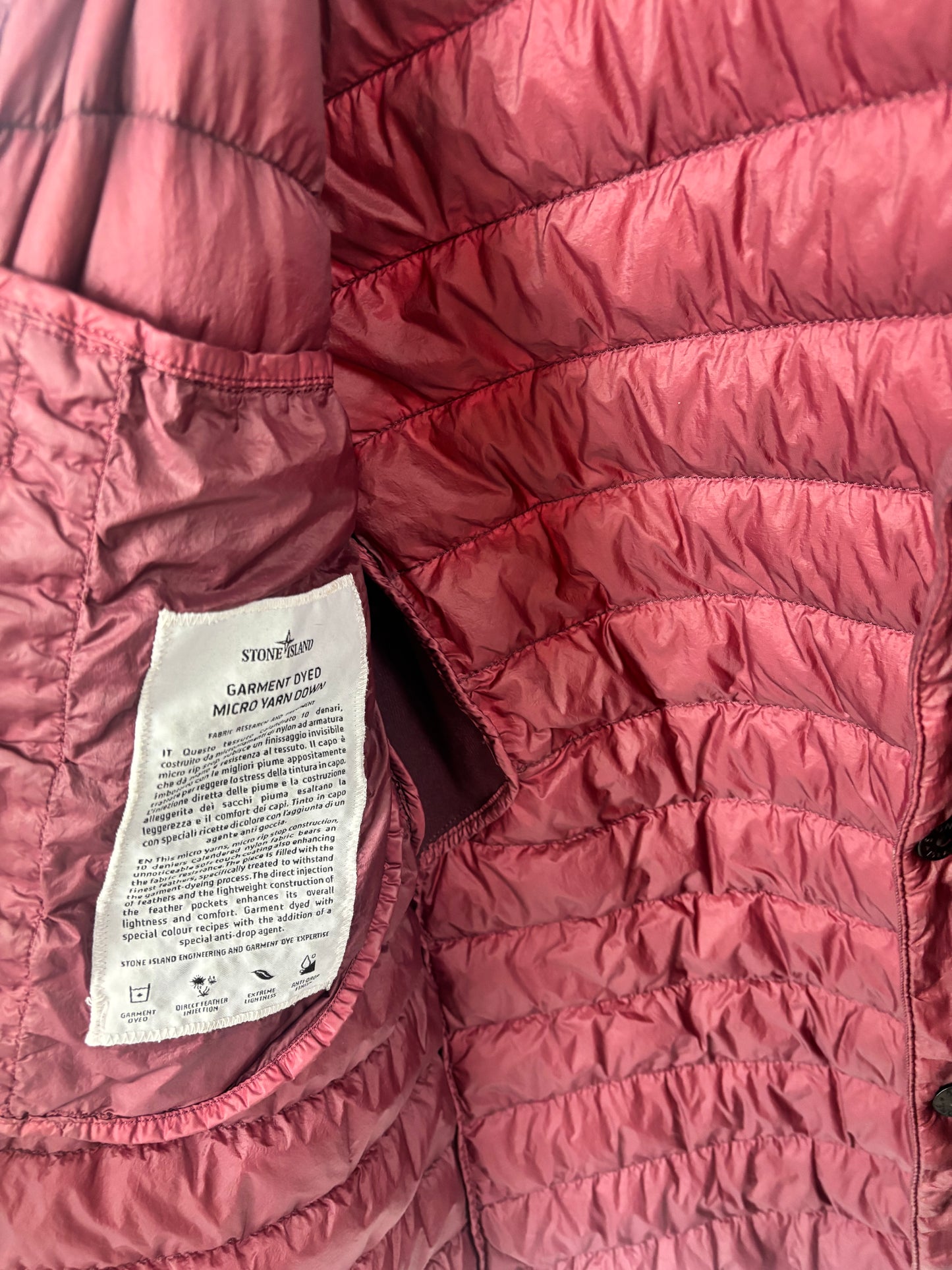 Stone Island Garment Dyed Micro Yarn Down (Red)