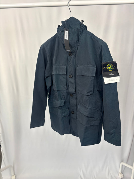 Stone Island Tela Cotone Lino Fiammato-TC (Navy)