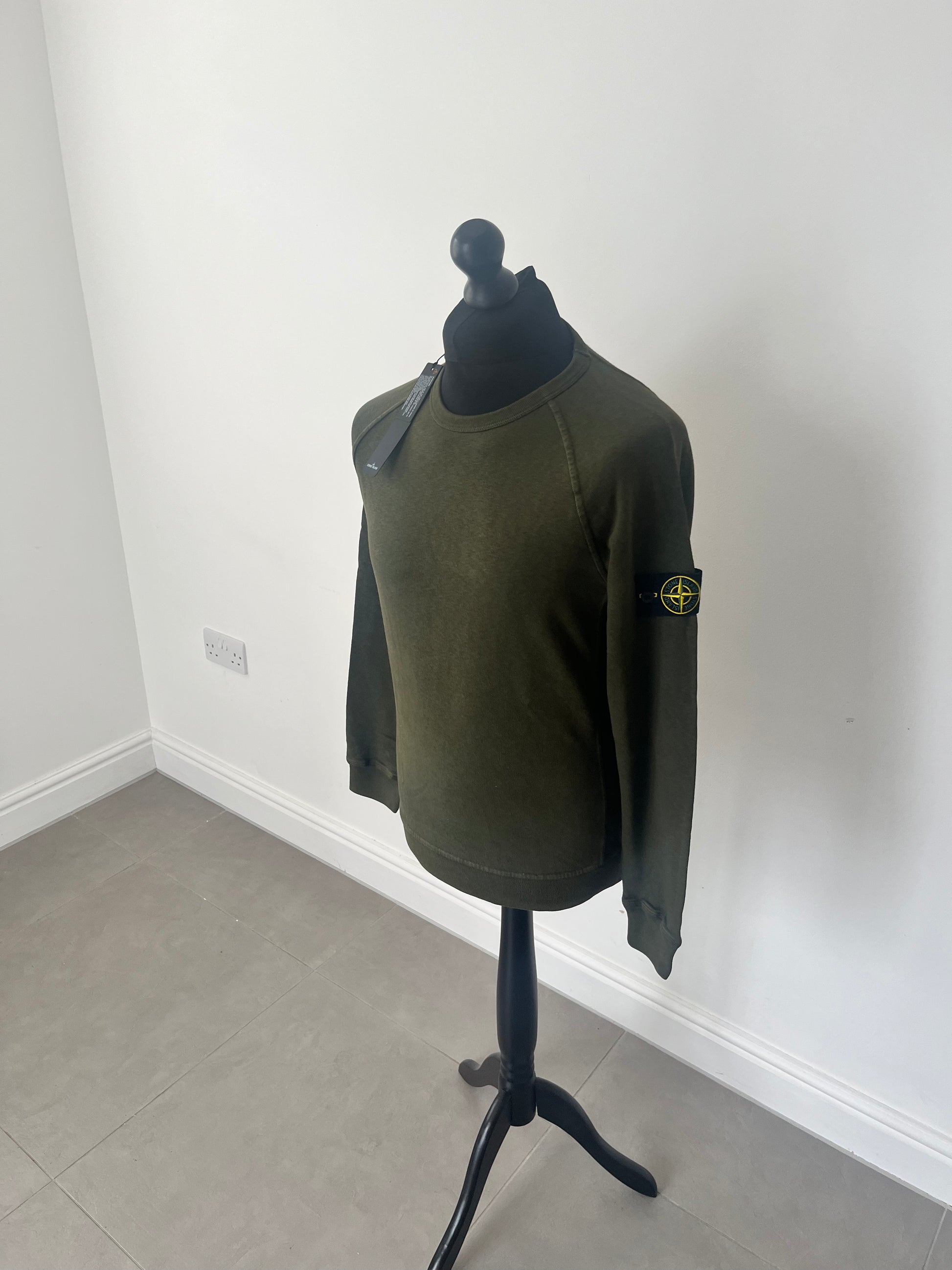 Stone island jumper khaki sales