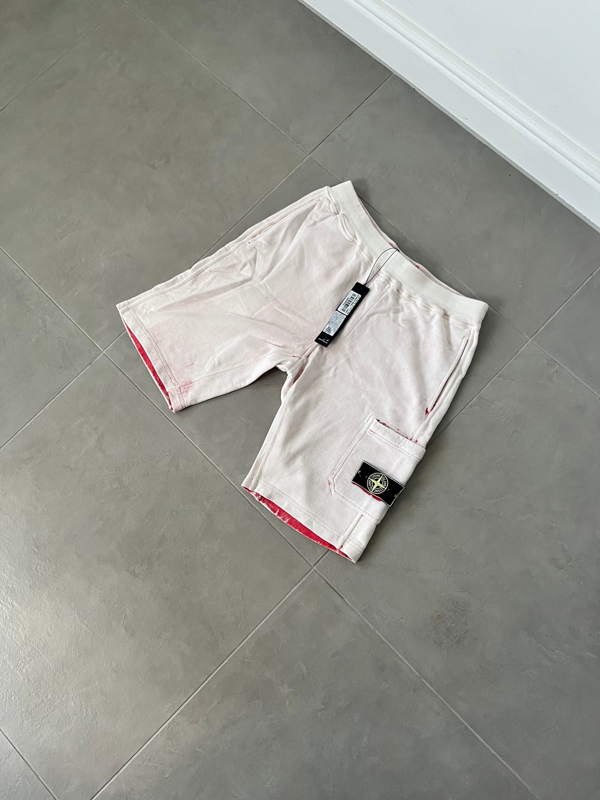 Stone island garment 2025 dyed sweat short