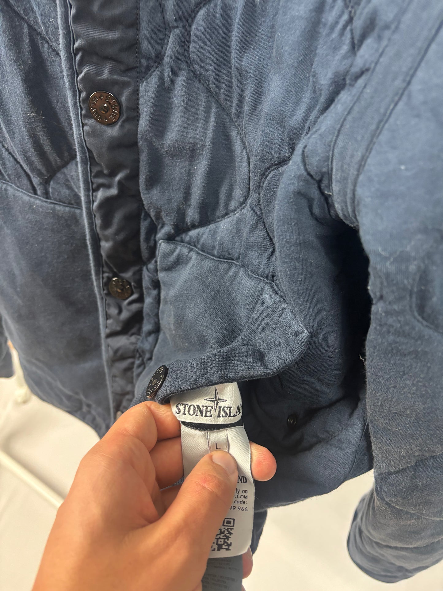 Stone Island Reversible Nylon Cotton (Navy)
