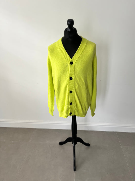 Stone Island Cotton Nylon Cardigan (Lime)