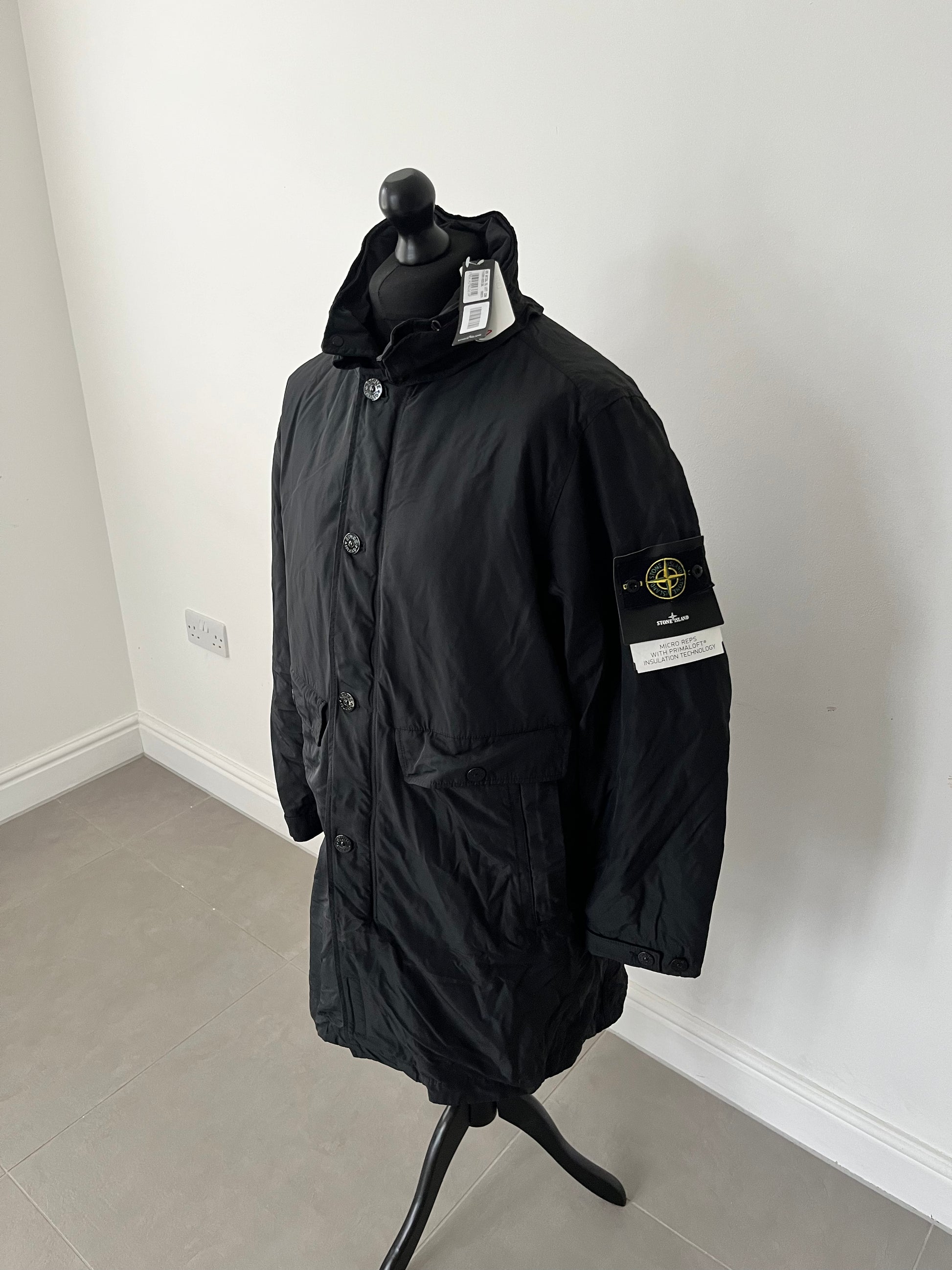 Stone Island Micro Reps With Primaloft Insulation Technology Black