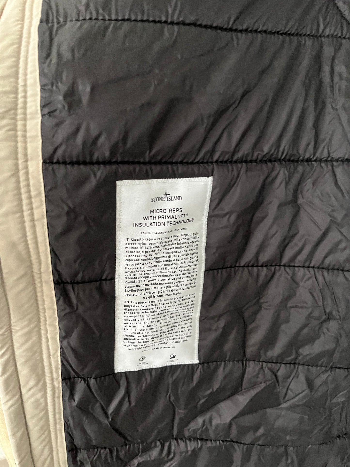 Stone Island Micro Reps With Primaloft Insulation Technology (Beige)