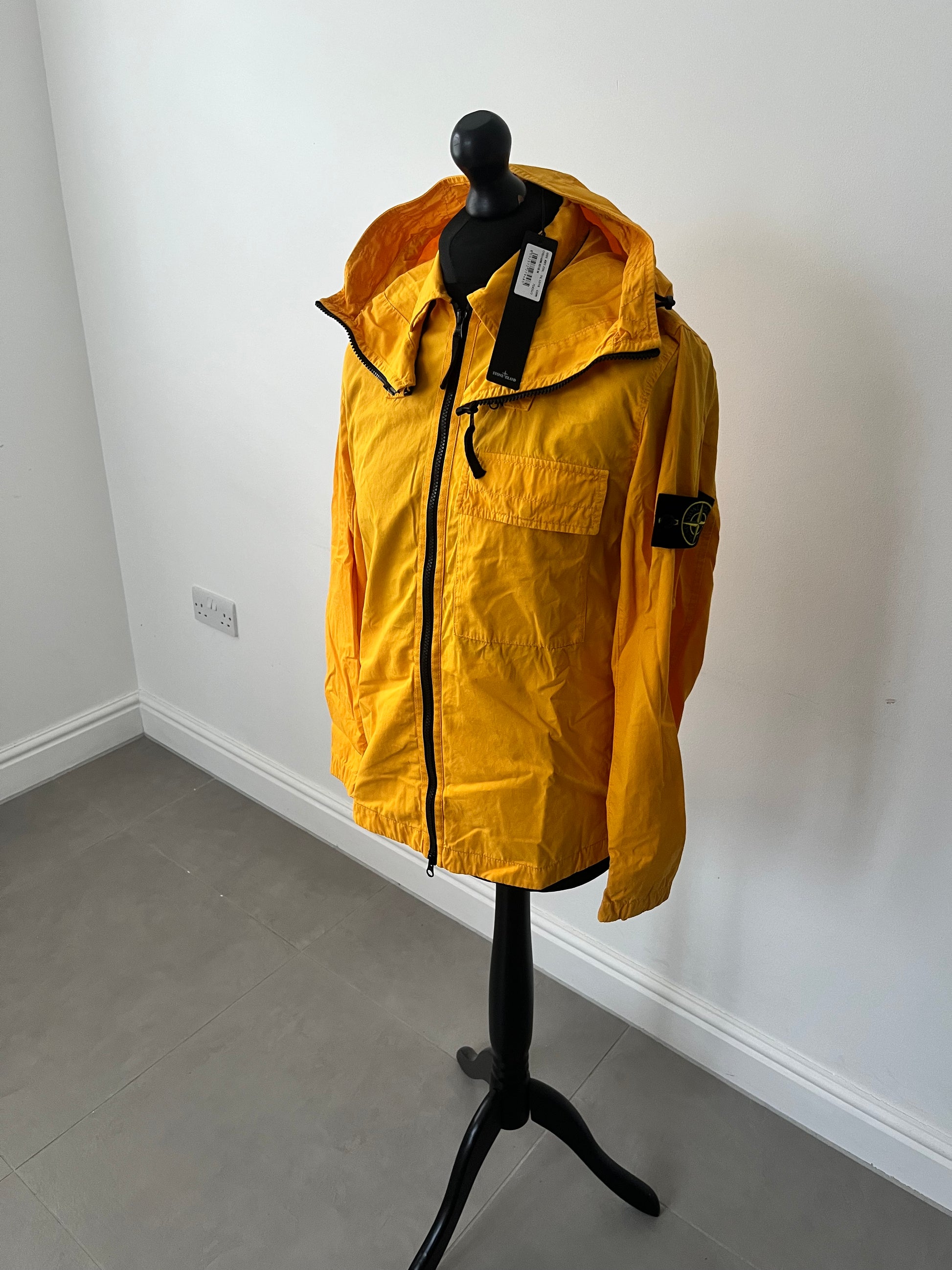 Stone island yellow overshirt hotsell