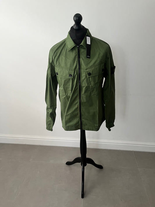 Stone island overshirt best sale olive