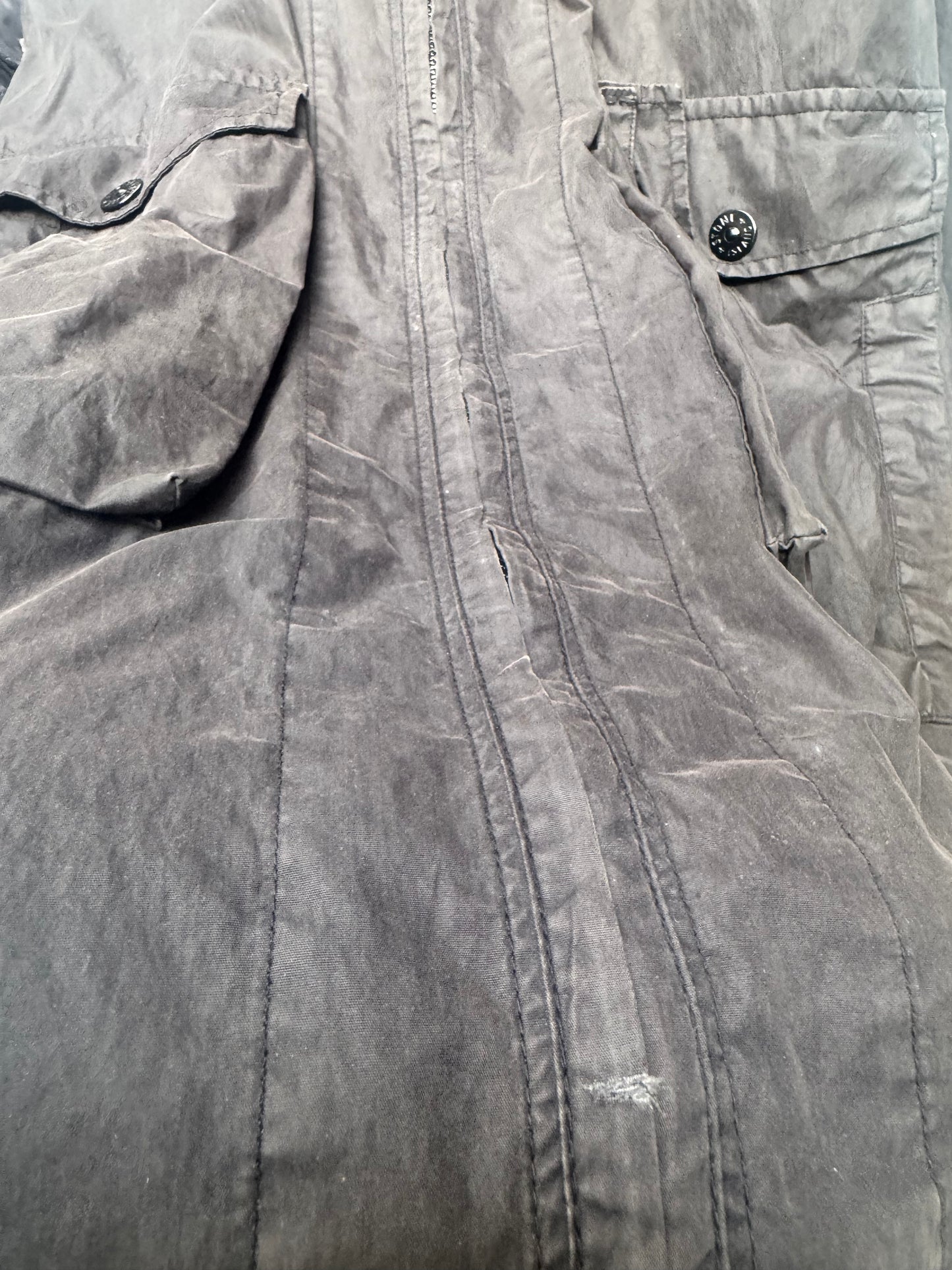 Stone Island 50 Fili Resinata Ghost Parka (Black)