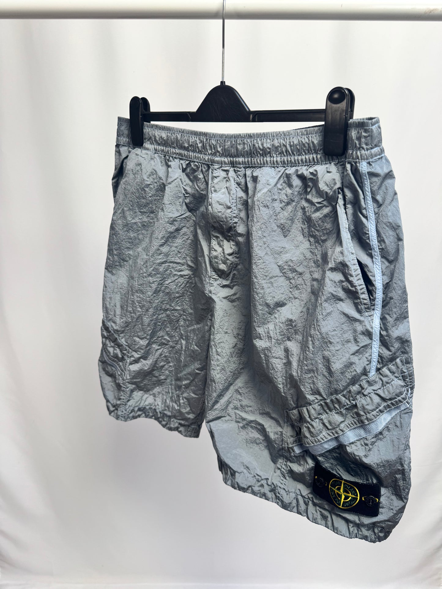 Stone Island Nylon Metal Cargo Shorts (Sky Blue)