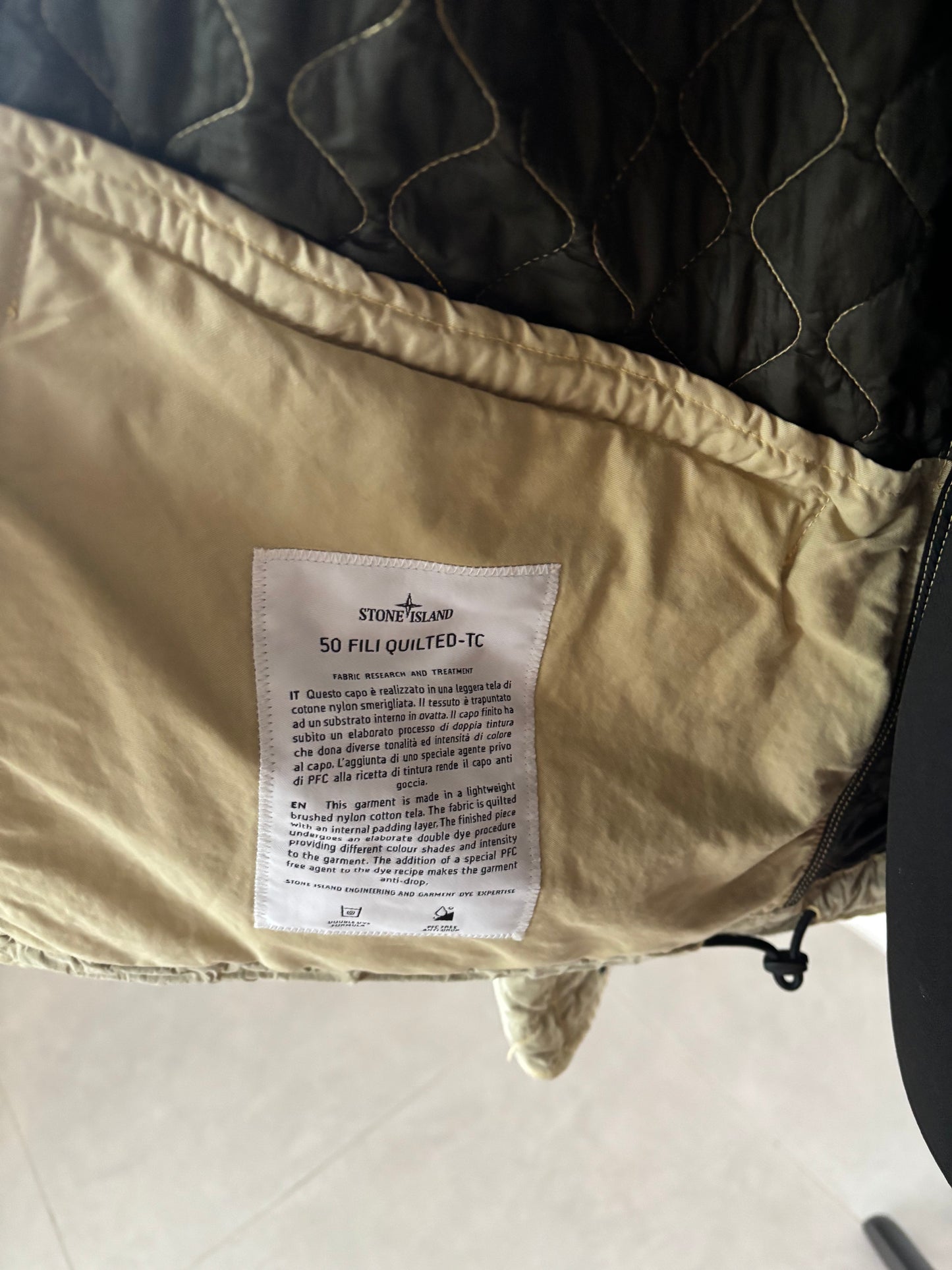 Stone Island 50 Fili Quilted-TC (Natural Beige)