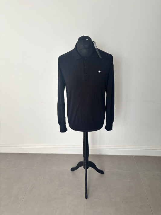 Stone Island Stellina Knitted Polo (Black)