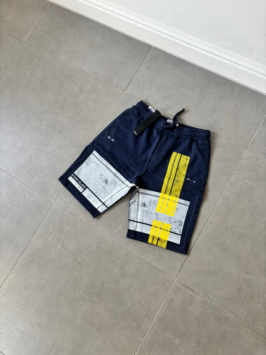 Stone Island Graphic Bermuda Shorts (Navy)