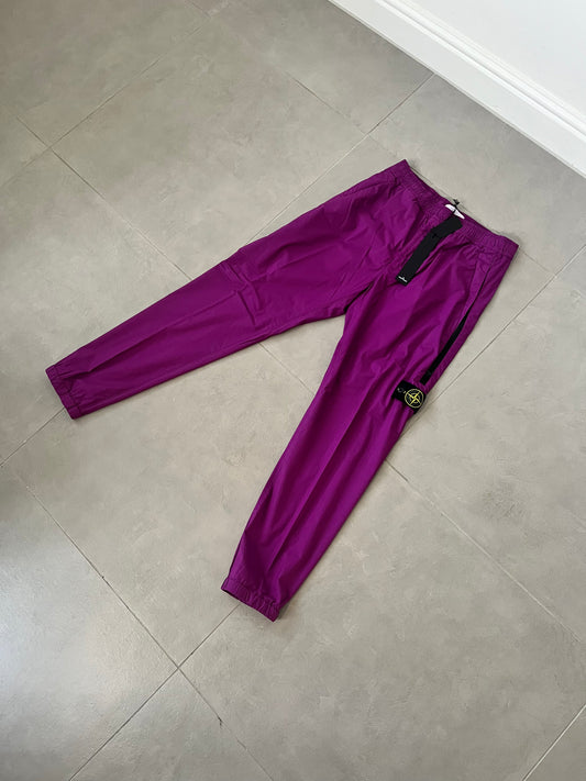 Stone Island Fatigue Trousers Light Stretch Cotton Canvas (Purple)