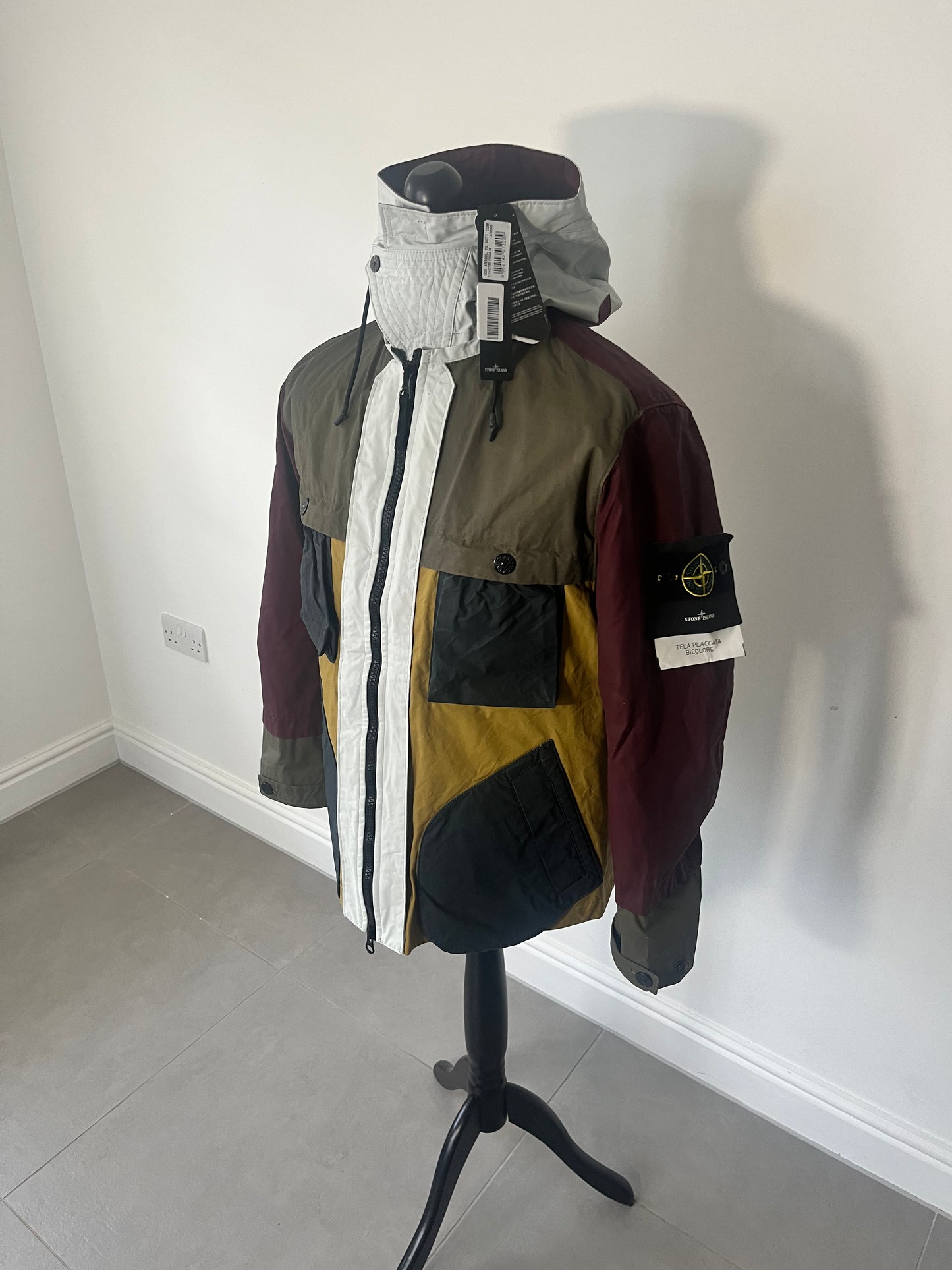 Stone Island Tela Placcata Bicolore Field Jacket (Multicoloured)