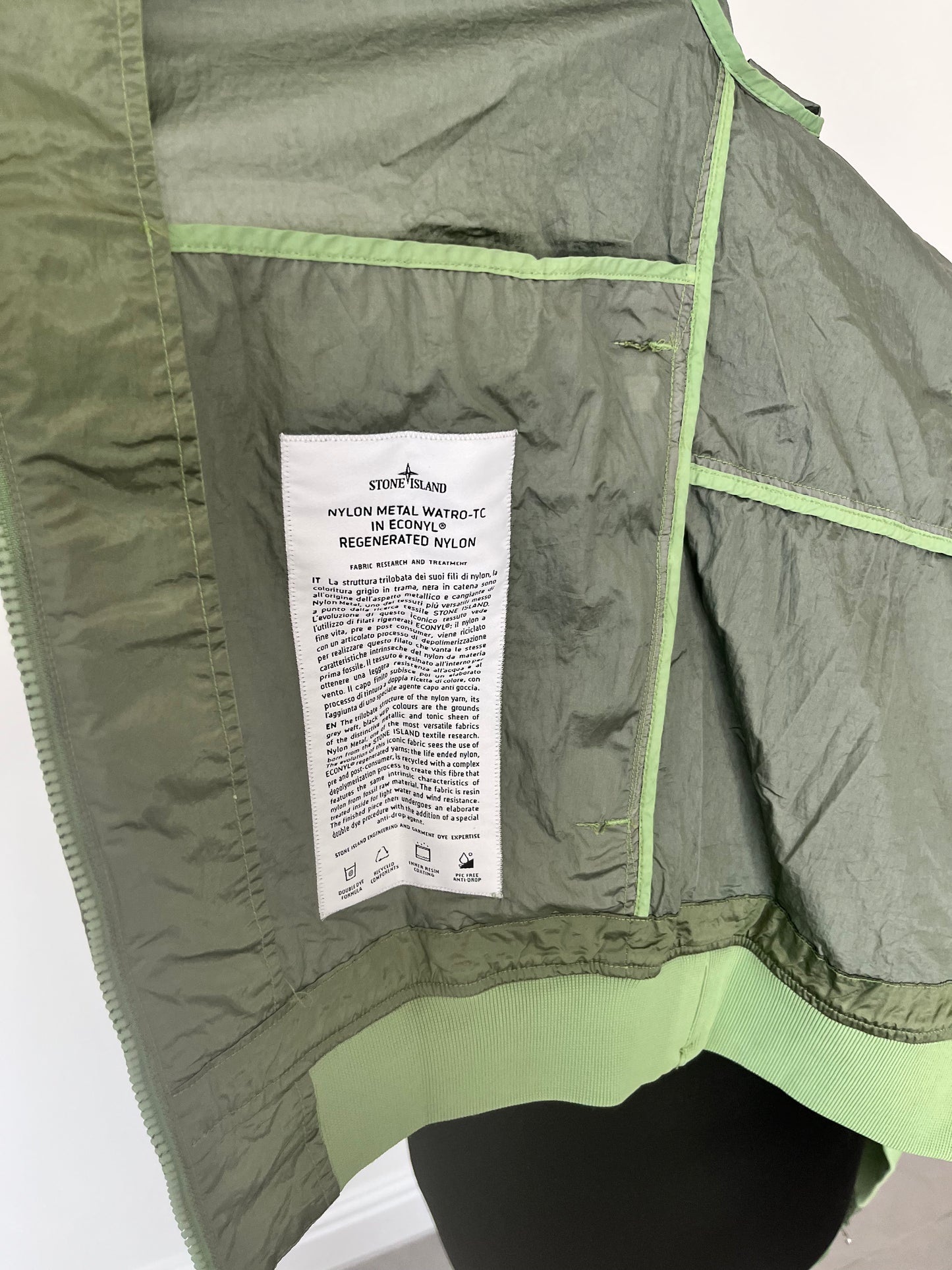 Stone Island Nylon Metal Watro-TC In Econyl Regenerated Nylon (Sage)