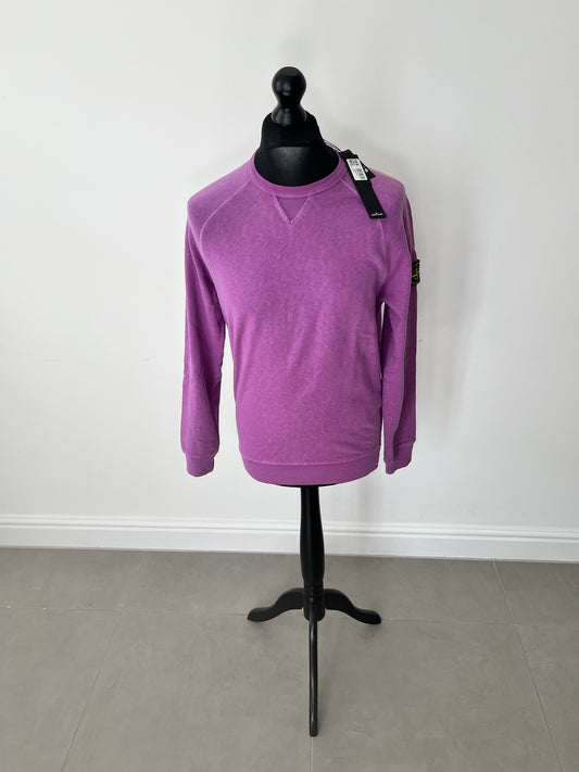 Stone Island Garment Dyed Old Effect Sweatshirt (Purple)