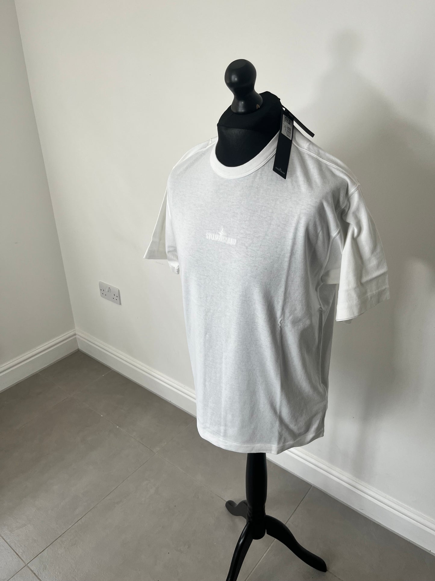 Stone Island Stitch Logo T-Shirt (White)