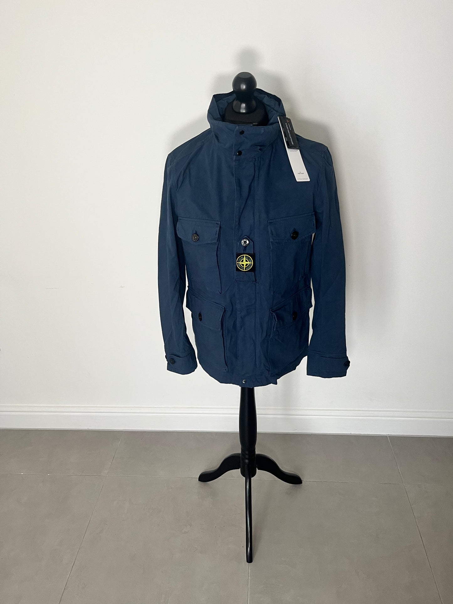 Stone Island Cotton Cordura Field Jacket Blue Marine CasualCentral
