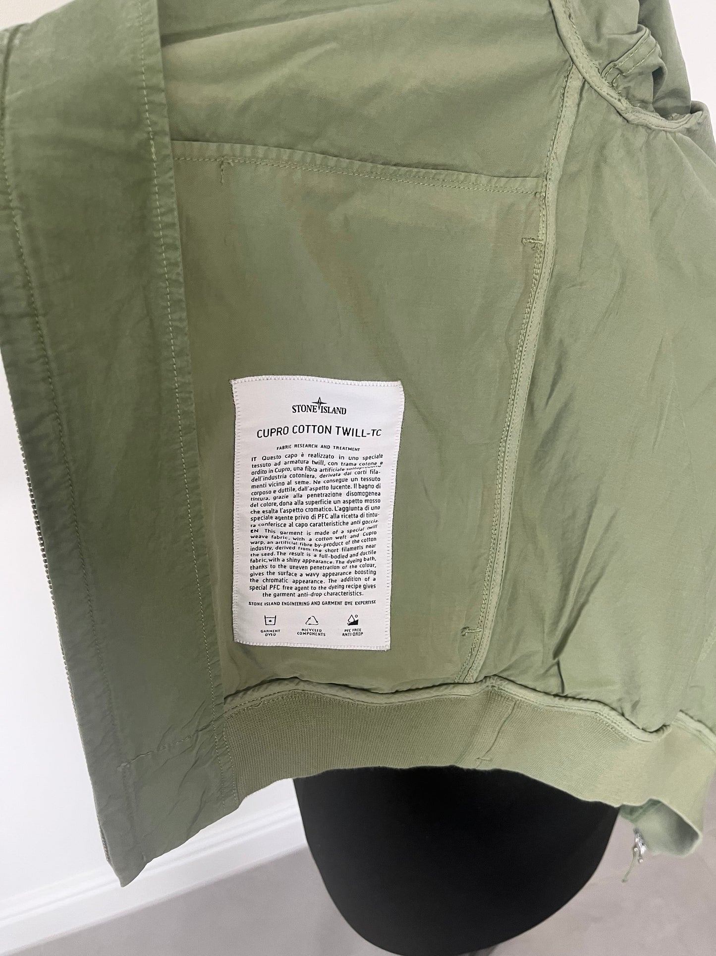 Stone Island Cupro Cotton Twill-TC (Sage)