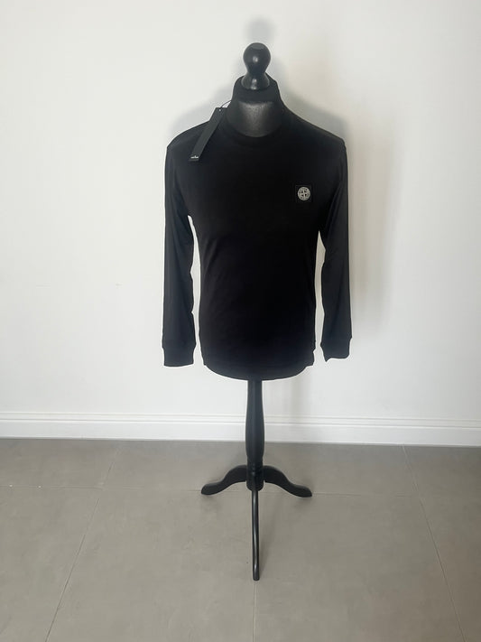 Stone Island Long Sleeve Patch T-Shirt (Black)