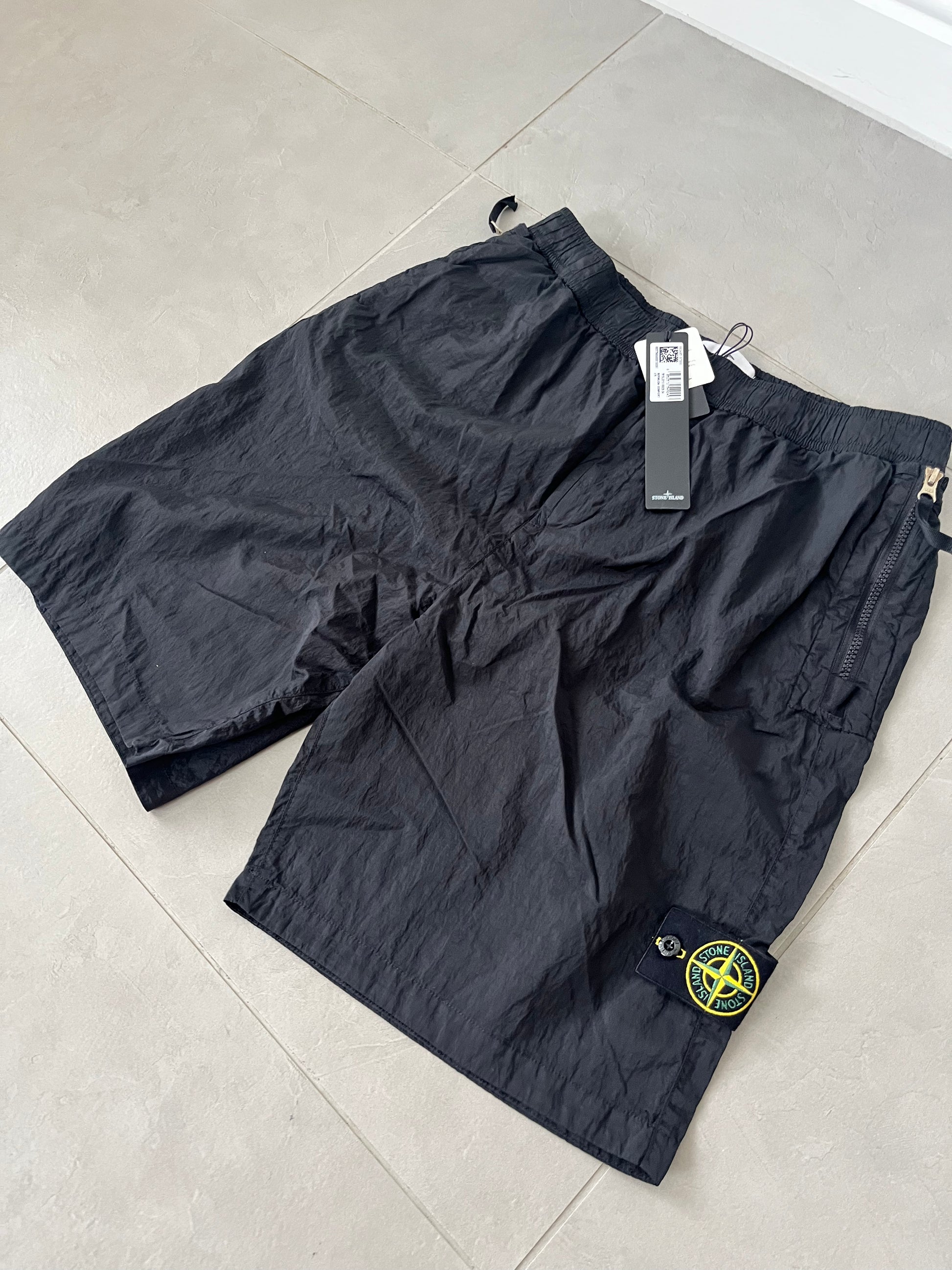 Stone island nylon metal shorts black shop