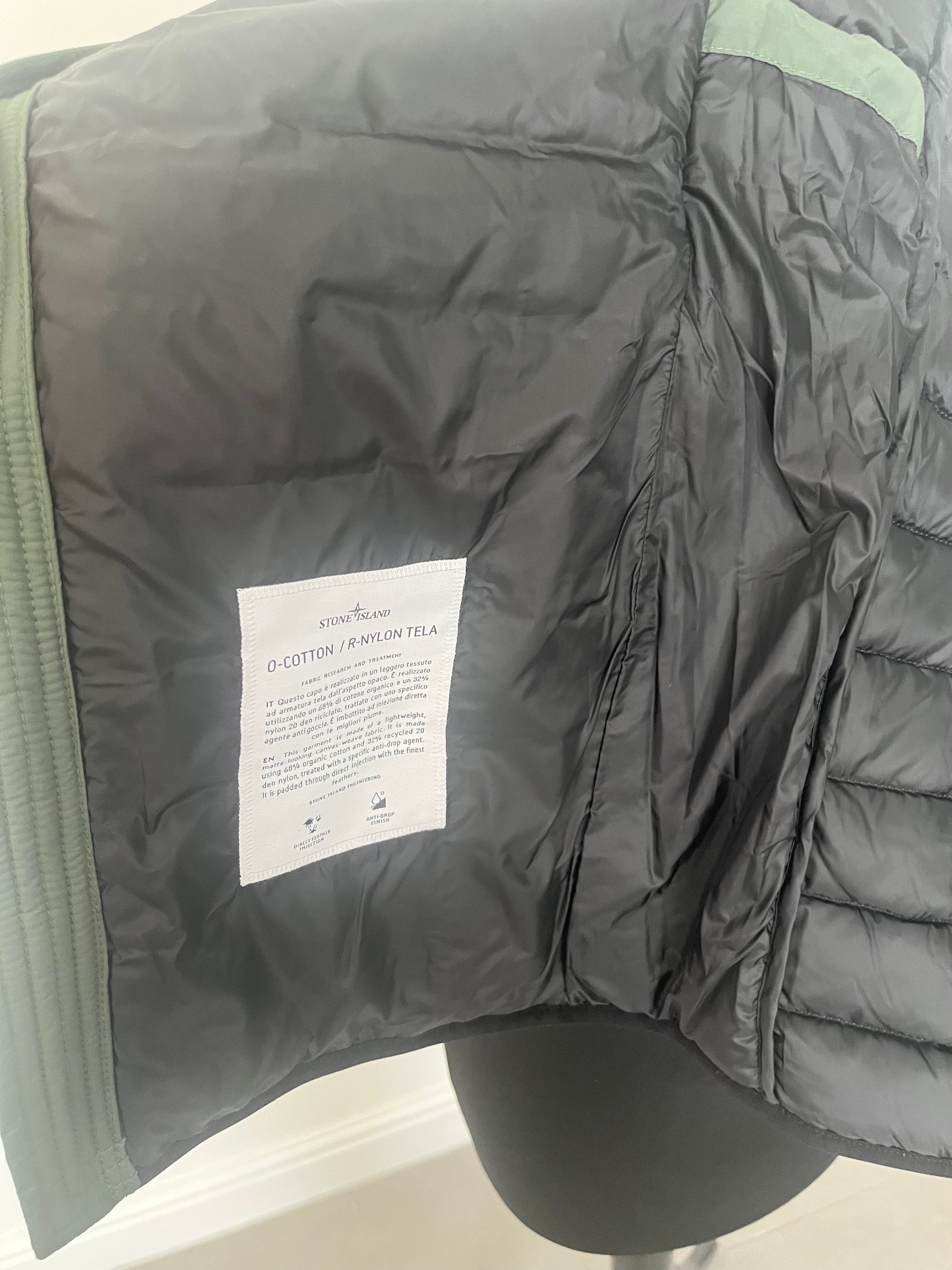 Stone Island O Cotton R Nylon Tela Sage
