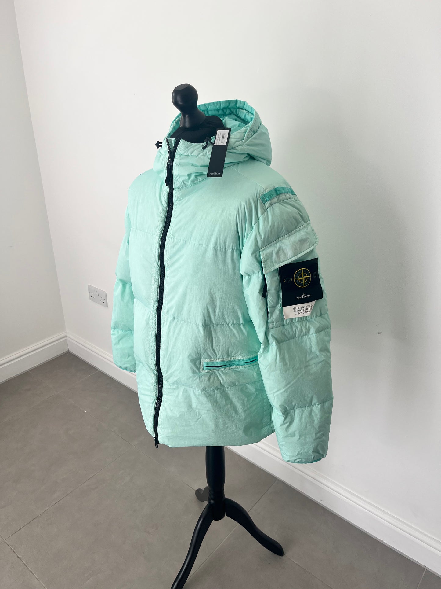 Stone Island Garment Dyed Crinkle Reps R-NY Down (Aqua)
