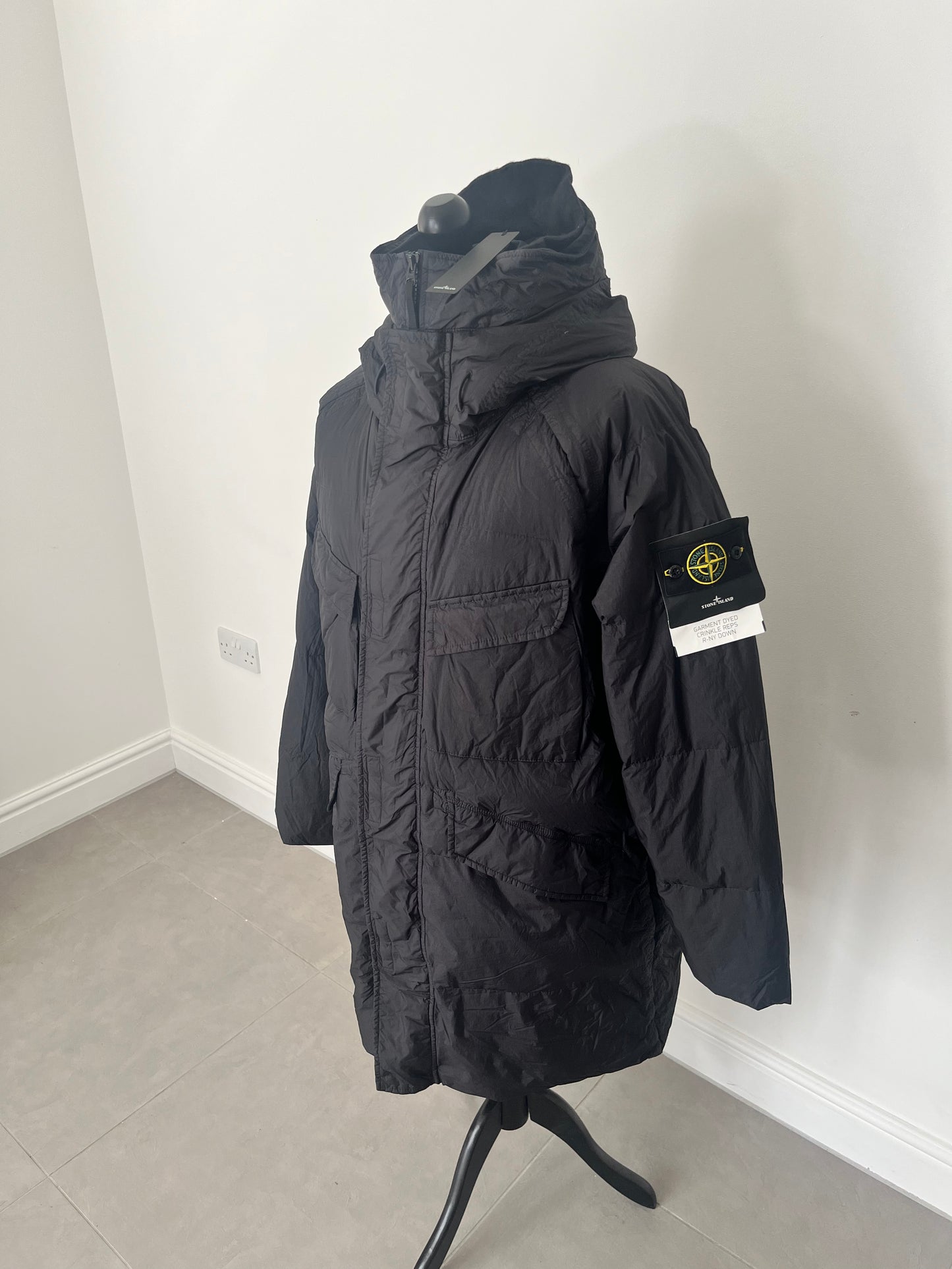 Stone Island Garment Dyed Crinkle Reps R-NY Down (Black)