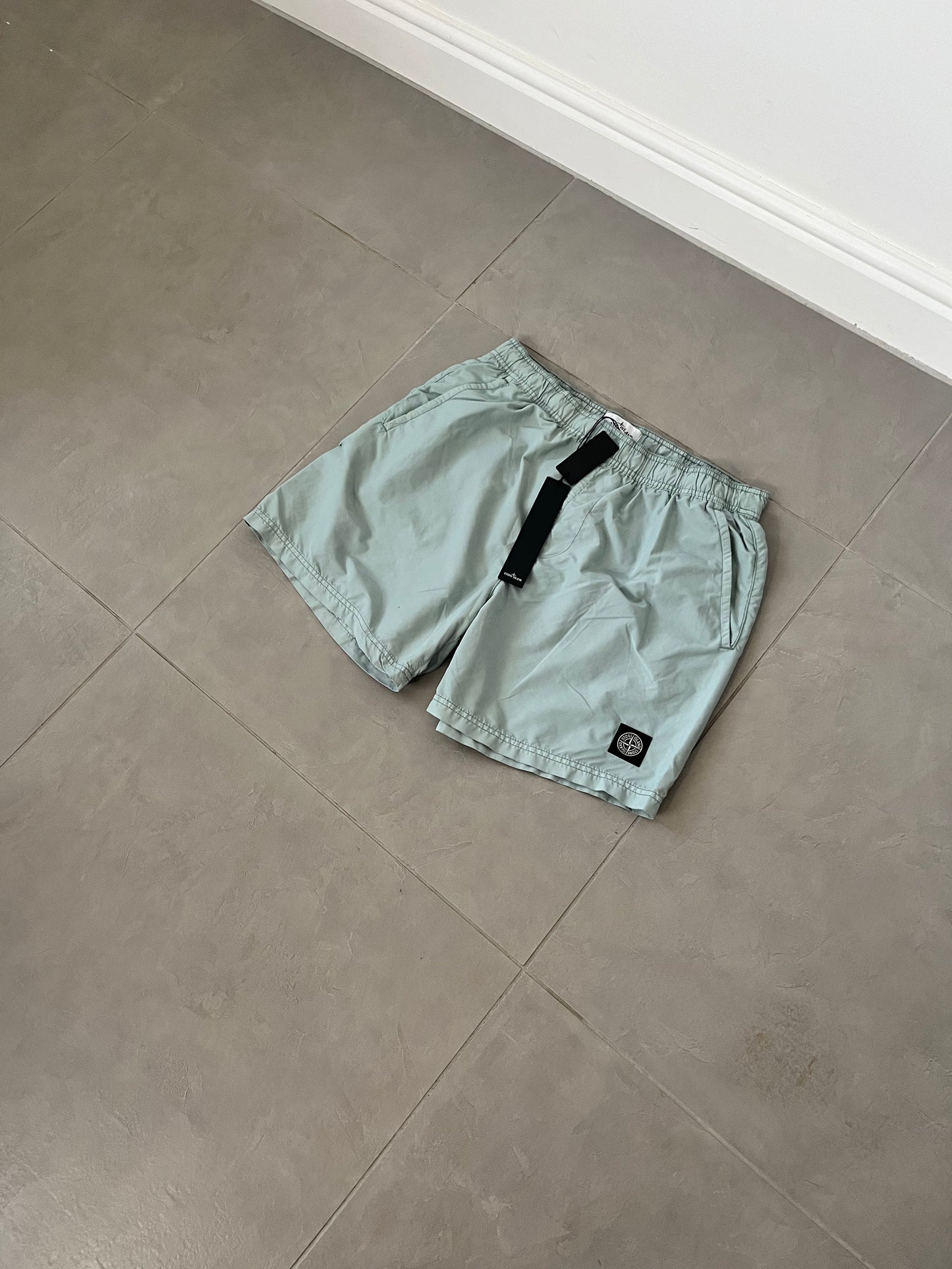 Stone Island Brushed Nylon Swimming Shorts (Sky Blue)