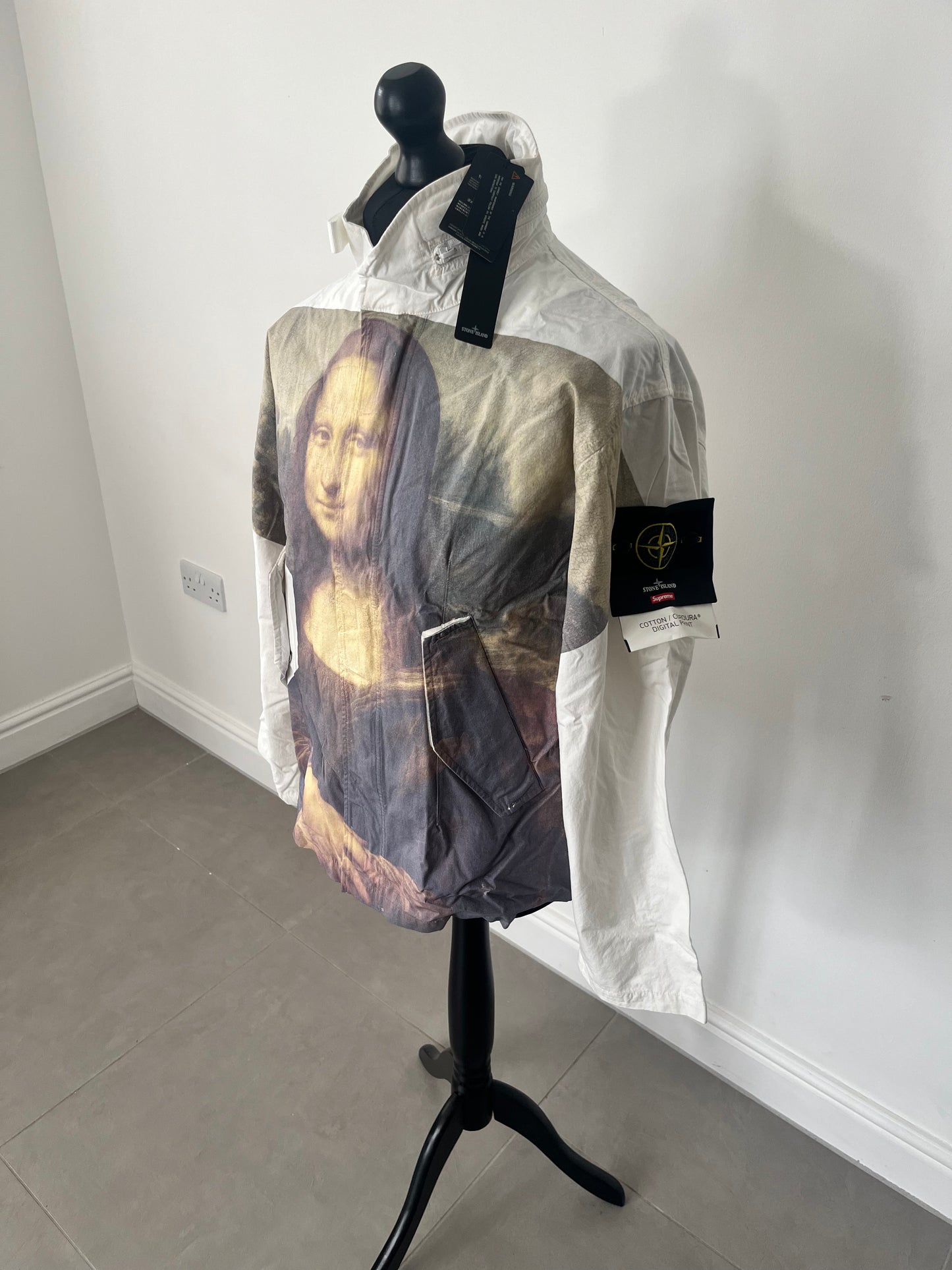 Stone Island Cotton/Cordura Mona Lisa X Supreme (White)