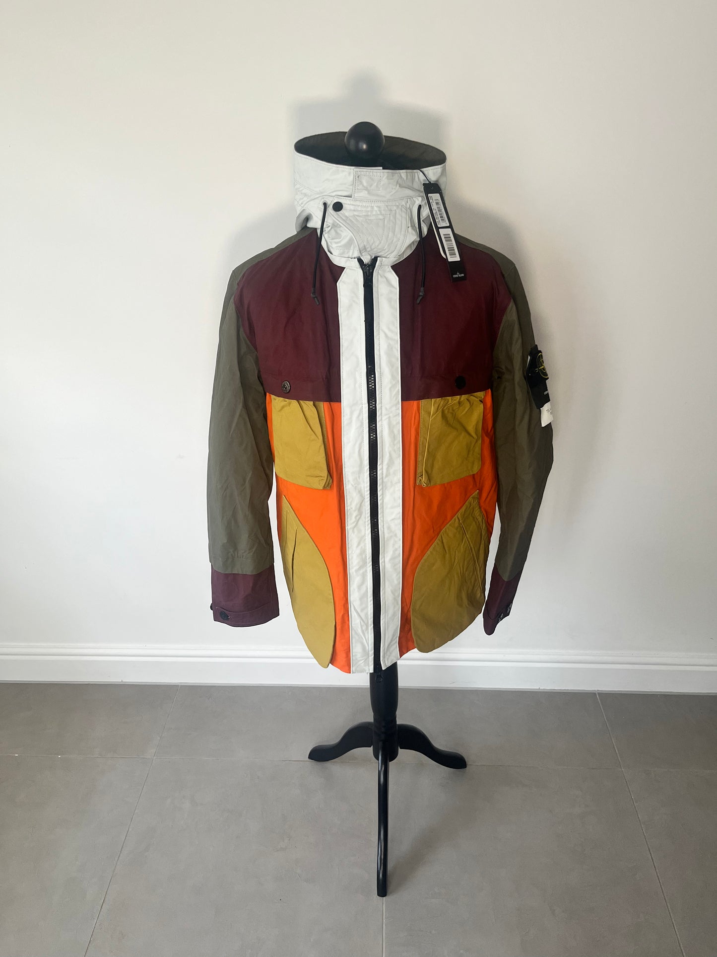 Stone island tela placcata top jacket
