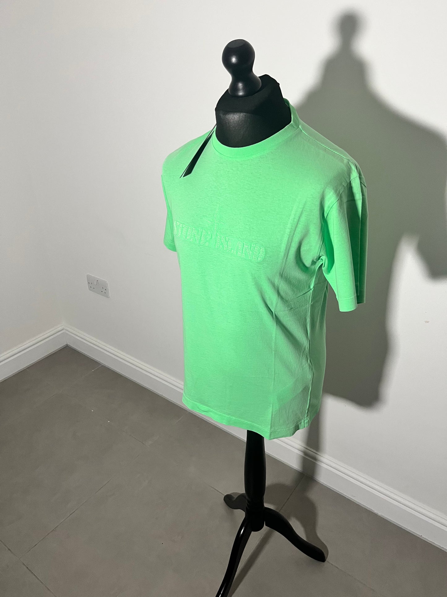 Stone Island Embroidered ‘Stone Island’ T-Shirt (Green)