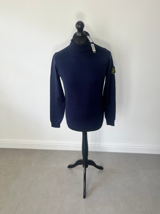 Stone Island Light Pure Wool Roll-neck (Navy)