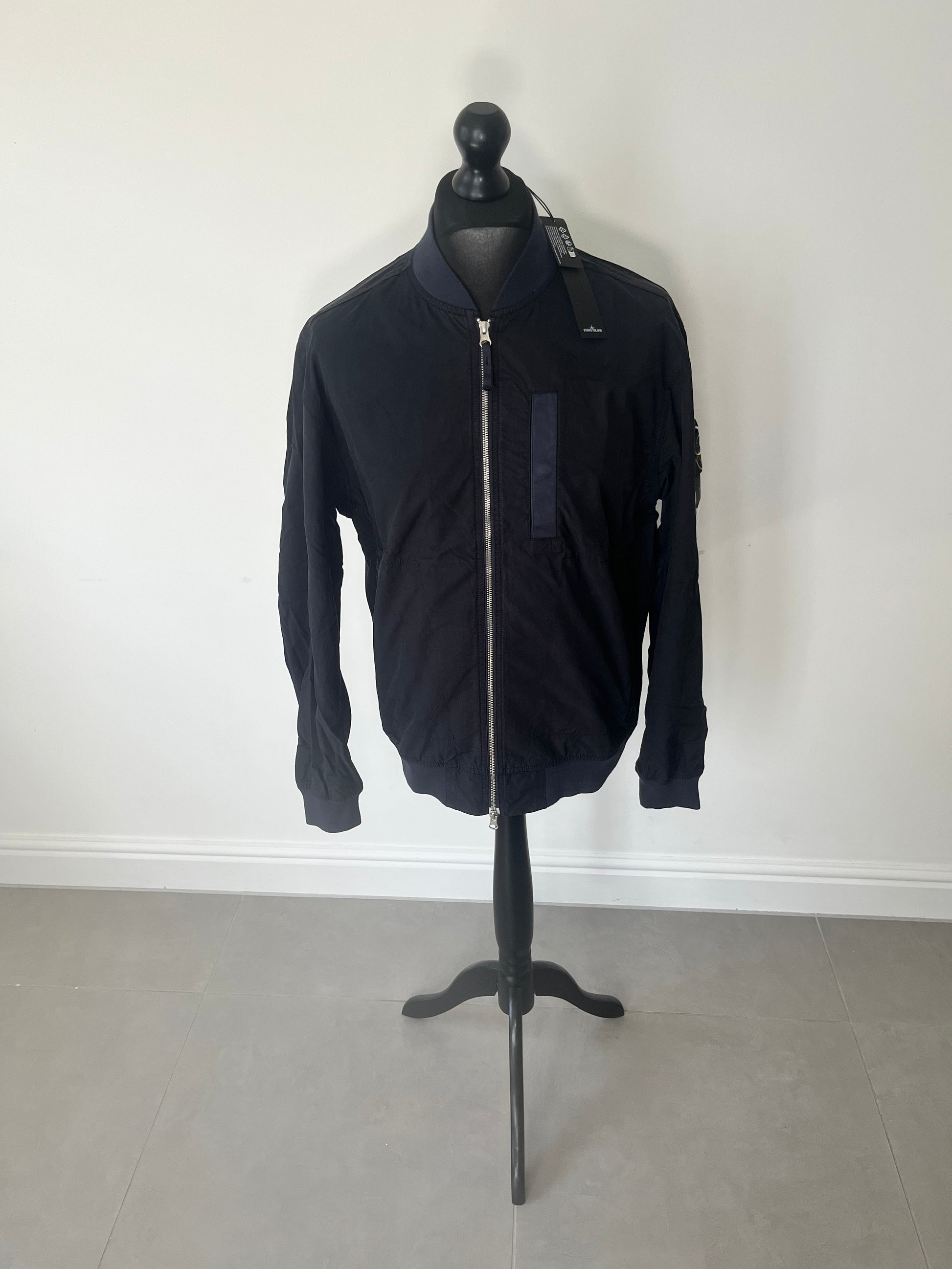 Stone island sales navy bomber jacket