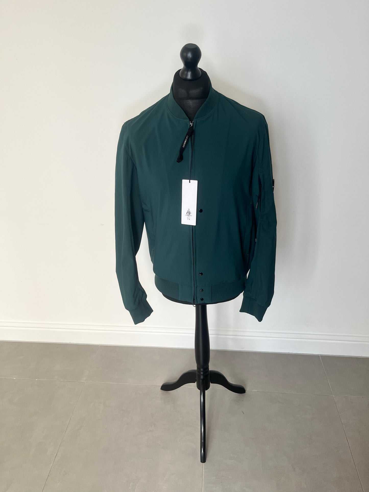 C.P. Company Shell Arm Lens Bomber Jacket Green CasualCentral