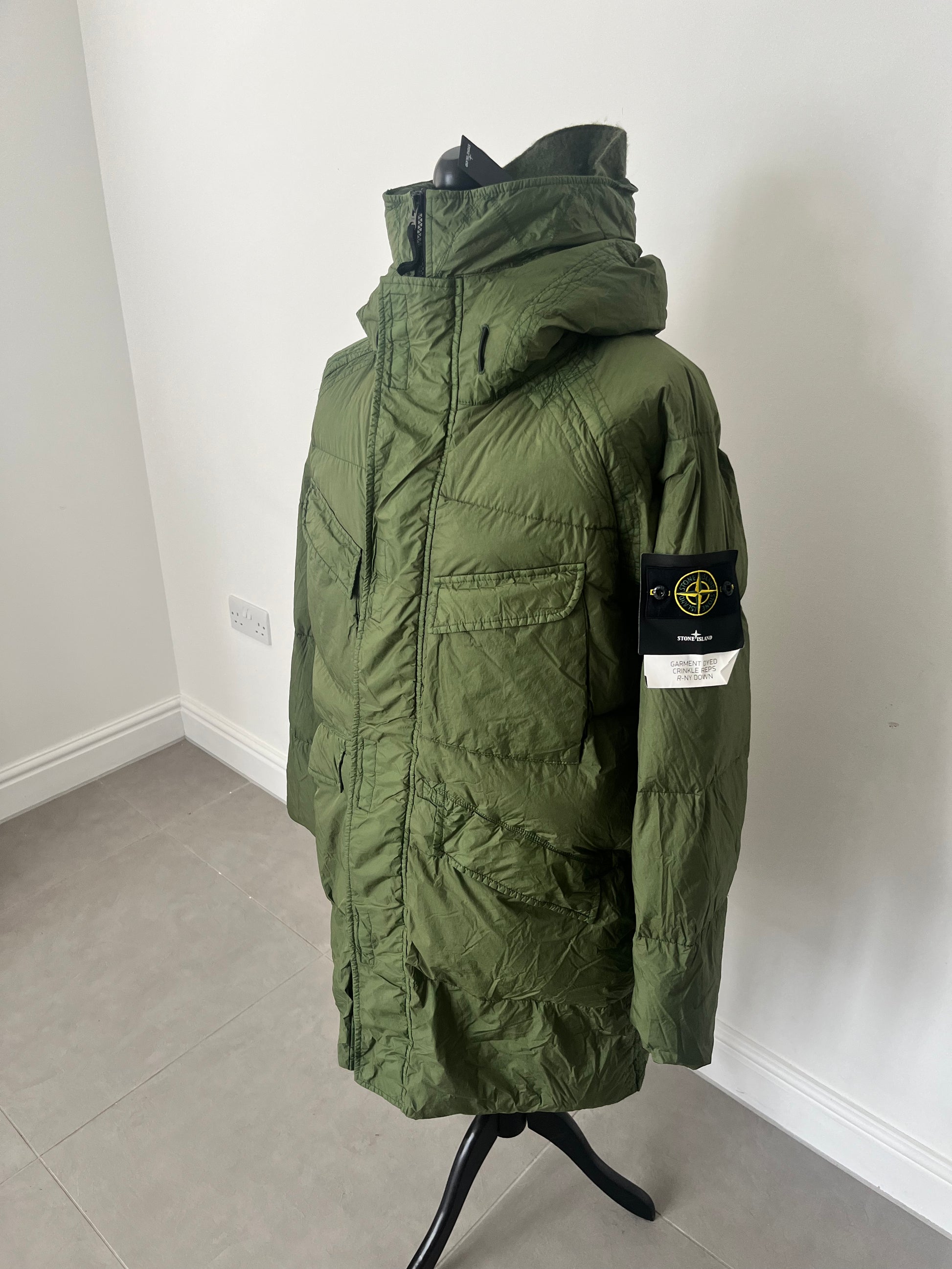 Stone island crinkle reps olive sale
